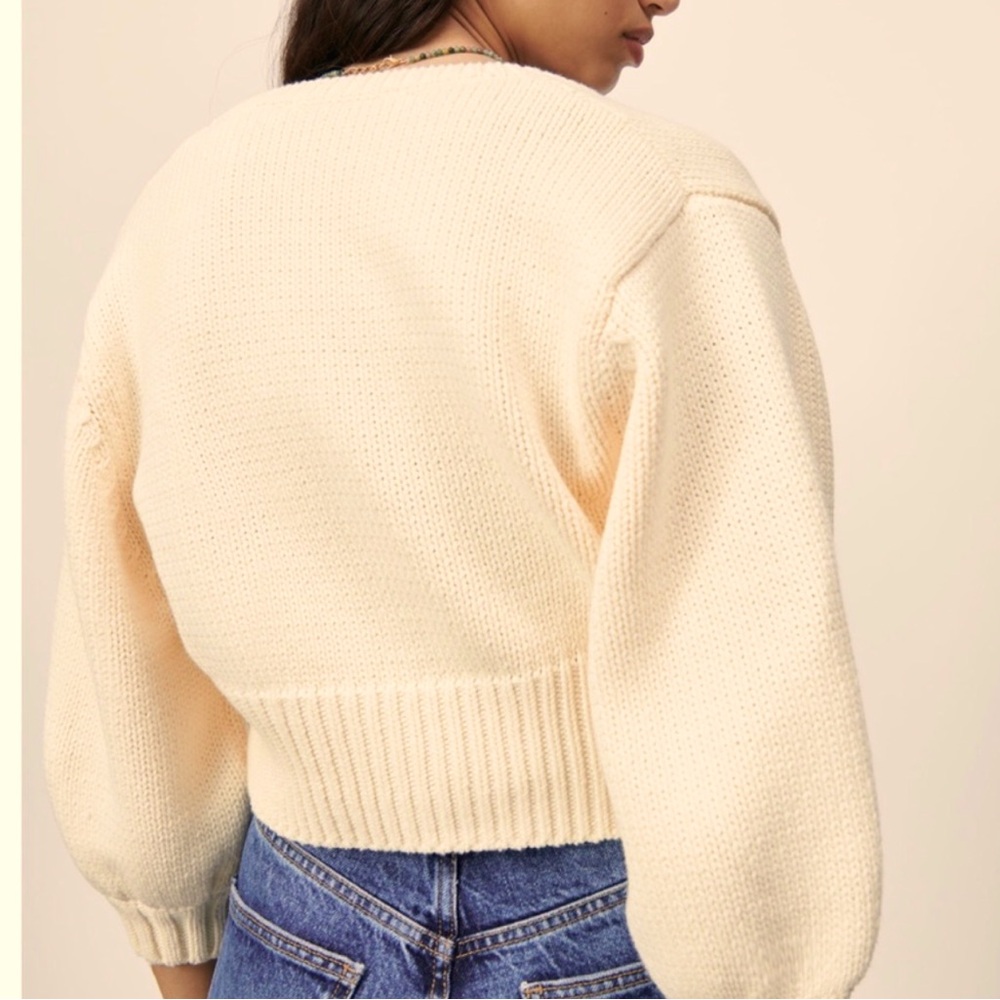 ZARA JEWEL BUTTON KNIT CROP TOP CARDIGAN SIZE SMALL‎ - Picture 5 of 8